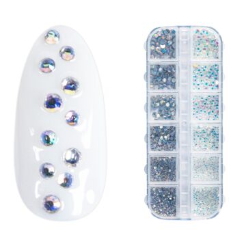 Emmi-Nail Rhinestone Box white/silver mix