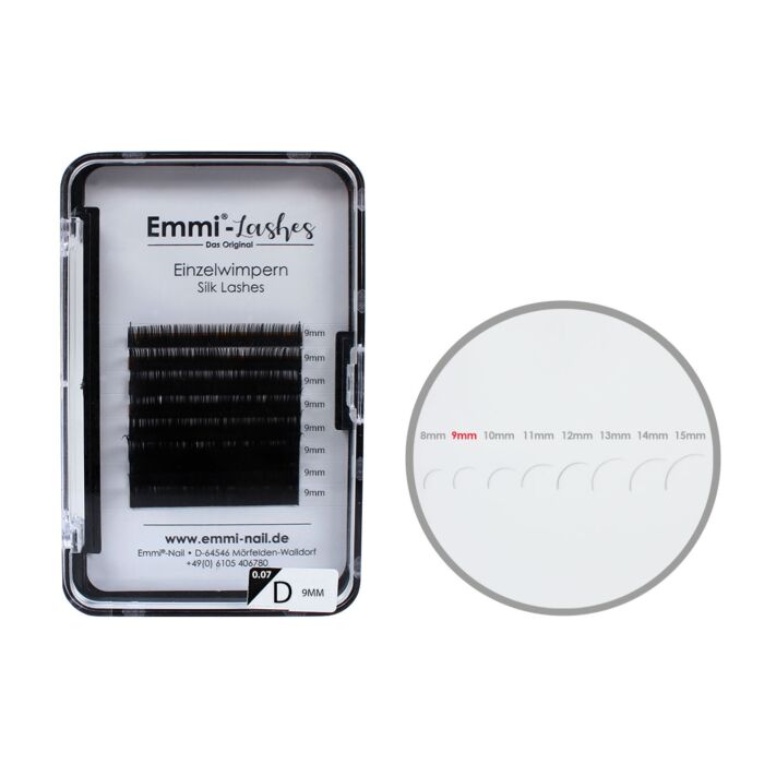Emmi®-Lashes Silk Lashes individual lashes D-Curl 0.07mm