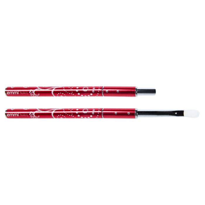 Rhinestone brush red size 4, oval