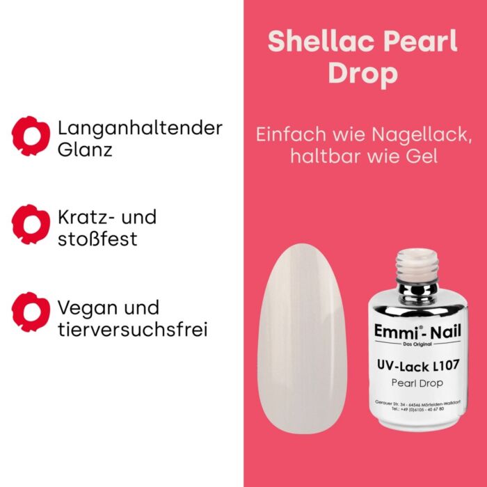 Emmi Shellac UV/LED lacquer Pearl Drop -L107-