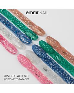 Shellac UV/LED lacquer 3D glitter set "Welcome to Paradise"
