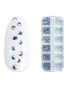Emmi-Nail Rhinestone Box white/silver mix